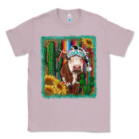 Lilac Western Christmas Cow Classic Tee - RanaPortraitStore