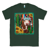 Sports Green Western Christmas Cow Classic Tee - RanaPortraitStore
