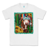 White Western Christmas Cow Classic Tee - RanaPortraitStore
