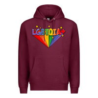 Burgundy lgbtqıa  pride week Premium Hoodie - AdoDesignShop