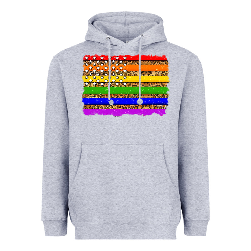 Lgbtq And Usa Flag Heavyweight Hoodie by Zillion Design Studio | Teevron