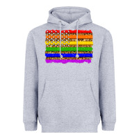 Heather Grey lgbtq and usa flag Heavyweight Hoodie - Zillion Design Studio