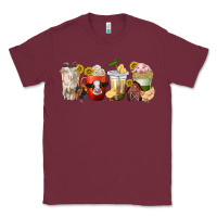 Burgundy farm animals coffee cups Classic Tee - texasbilliewilder