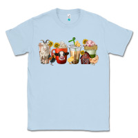 Dusty Blue farm animals coffee cups Classic Tee - texasbilliewilder