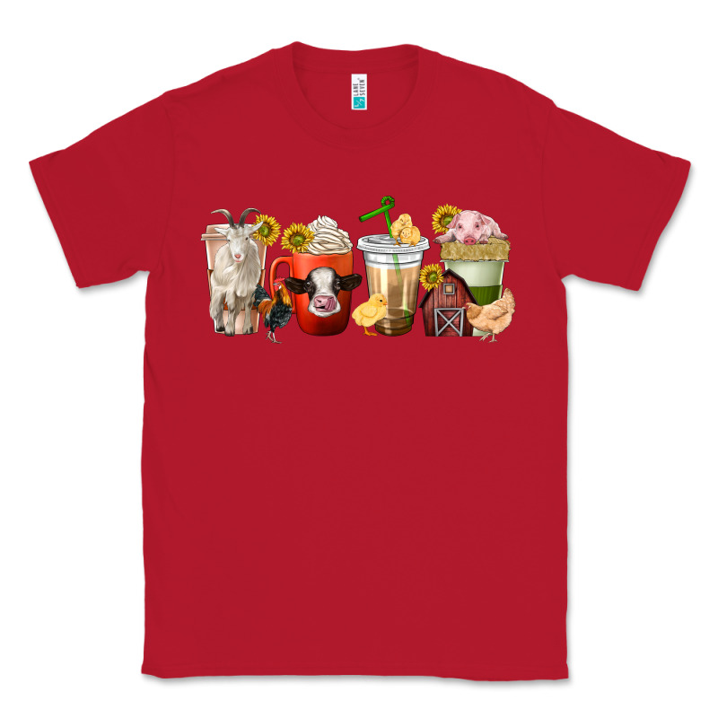 Farm Animals Coffee Cups Classic Tee by texasbilliewilder | Teevron