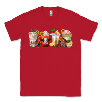 Red farm animals coffee cups Classic Tee - texasbilliewilder