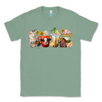 Sage farm animals coffee cups Classic Tee - texasbilliewilder