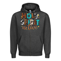 Charcoal Heather holy spirit active Zipper Hoodie - texasbilliewilder