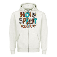 Oatmeal Heather holy spirit active Zipper Hoodie - texasbilliewilder