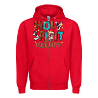 Red holy spirit active Zipper Hoodie - texasbilliewilder