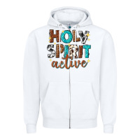 White holy spirit active Zipper Hoodie - texasbilliewilder
