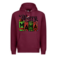 Burgundy merry mama Christmas Premium Hoodie - Jasminsmagicworld