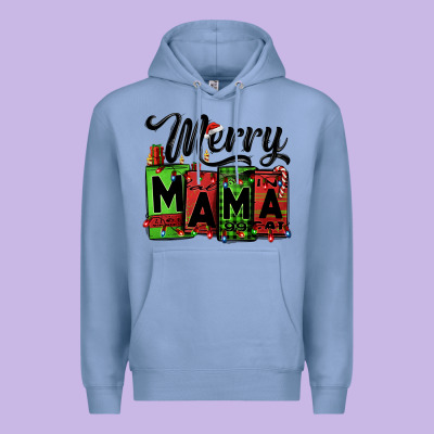 Merry Mama Christmas Premium Hoodie Designed By Jasminsmagicworld