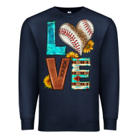 Navy western love baseball Premium Sweatshirt - HRA Design Shop