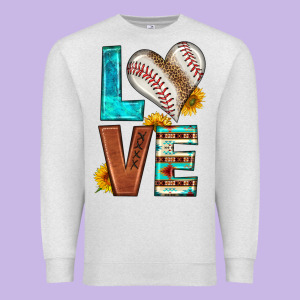 Western Love Baseball Premium Sweatshirt Designed By Hra Design Shop
