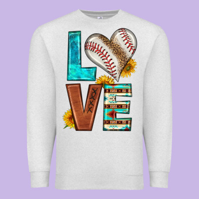 Western Love Baseball Premium Sweatshirt Designed By Hra Design Shop