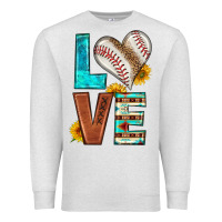 Oatmeal Heather western love baseball Premium Sweatshirt - HRA Design Shop