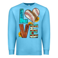 Ocean Blue western love baseball Premium Sweatshirt - HRA Design Shop
