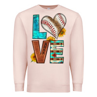 Pale Pink western love baseball Premium Sweatshirt - HRA Design Shop