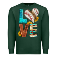 Sports Green western love baseball Premium Sweatshirt - HRA Design Shop