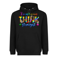 Black i can't even think straight Heavyweight Hoodie - Zillion Design Studio