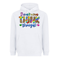 White i can't even think straight Heavyweight Hoodie - Zillion Design Studio