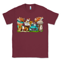 Burgundy farm truck coffee cups Classic Tee - texasbilliewilder