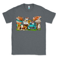 Charcoal Heather farm truck coffee cups Classic Tee - texasbilliewilder