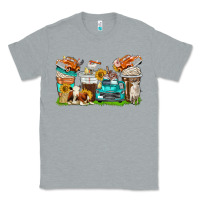 Heather Grey farm truck coffee cups Classic Tee - texasbilliewilder