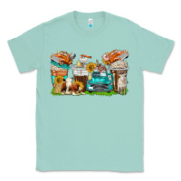 Seafoam farm truck coffee cups Classic Tee - texasbilliewilder