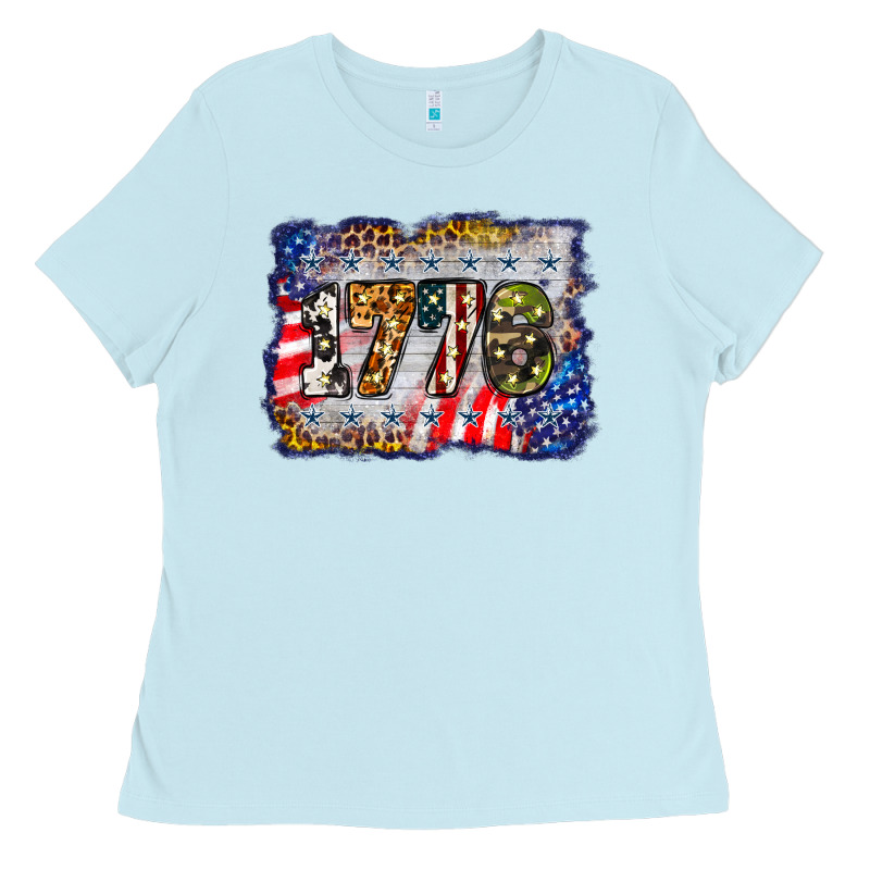 1776 4th Of July Background Ladies Tee by BarkalooDesign | Teevron