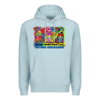 Blue Mist accept understand love autism awareness western background Premium Hoodie - BarkalooDesign