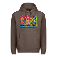 Coffee accept understand love autism awareness western background Premium Hoodie - BarkalooDesign