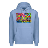 Colony Blue accept understand love autism awareness western background Premium Hoodie - BarkalooDesign