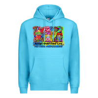 Ocean Blue accept understand love autism awareness western background Premium Hoodie - BarkalooDesign