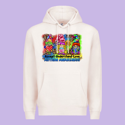 Accept Understand Love Autism Awareness Western Background Premium Hoodie Designed By Barkaloodesign