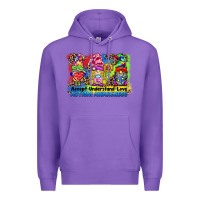 Purple accept understand love autism awareness western background Premium Hoodie - BarkalooDesign