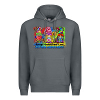 Rock accept understand love autism awareness western background Premium Hoodie - BarkalooDesign