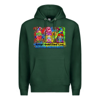 Sports Green accept understand love autism awareness western background Premium Hoodie - BarkalooDesign