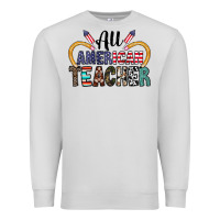Dove Grey all american teacher Premium Sweatshirt - CowhideDigitalArt