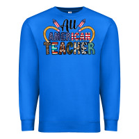 True Royal all american teacher Premium Sweatshirt - CowhideDigitalArt