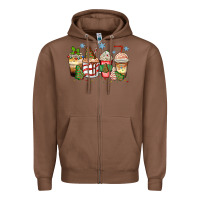 Christmas Tree Cake  Coffee Cups Zipper Hoodie | Teevron