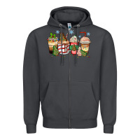 Smoke christmas tree cake  coffee cups Zipper Hoodie - Zillion Design Studio