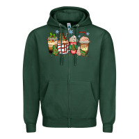 Sports Green christmas tree cake  coffee cups Zipper Hoodie - Zillion Design Studio