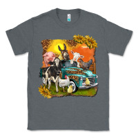 Charcoal Heather farm truck with farm animals Classic Tee - texasbilliewilder