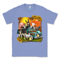 Colony Blue farm truck with farm animals Classic Tee - texasbilliewilder