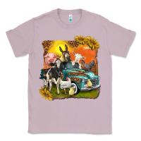 Lilac farm truck with farm animals Classic Tee - texasbilliewilder