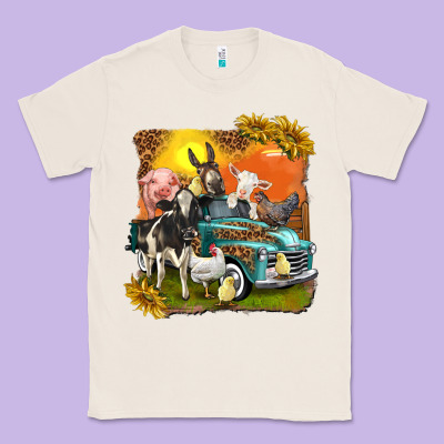 Classic Tee farm truck with farm animals