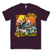 Plum farm truck with farm animals Classic Tee - texasbilliewilder