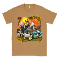 Toasted Coconut farm truck with farm animals Classic Tee - texasbilliewilder